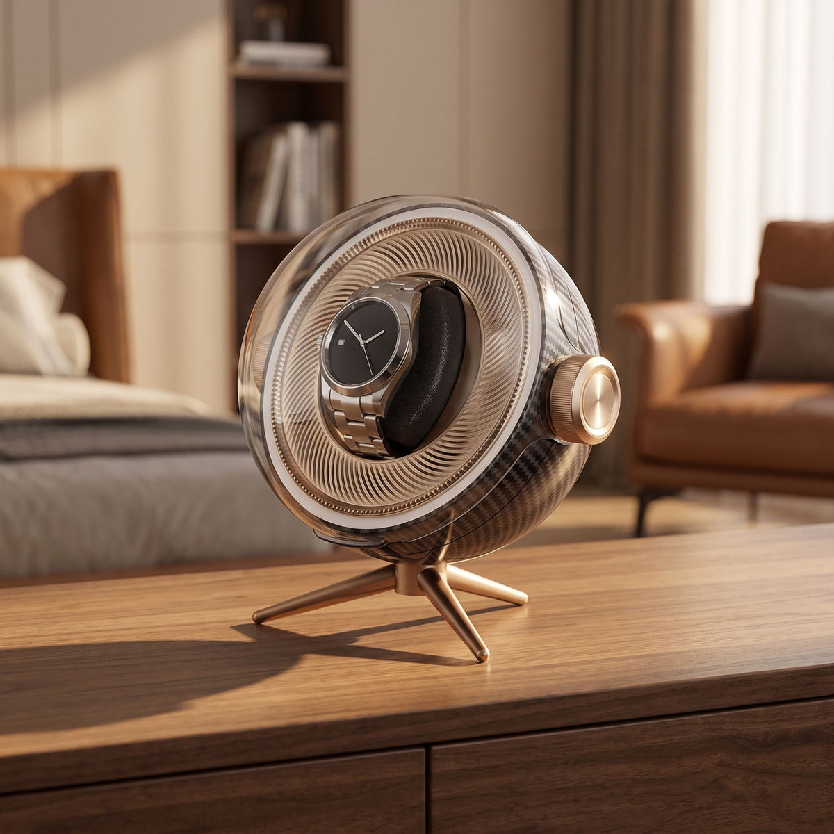 Une capsule qui expose la montre sous tous les angles