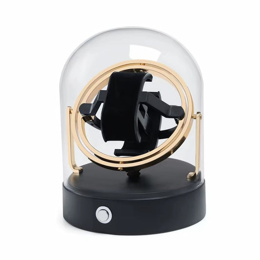 Remontoir montre automatique Le Dôme, coloris doré, globe de verre